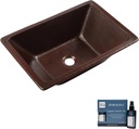Hawking Copper 20" Rectangular Dual Flex Bath Sink with Care Kit
