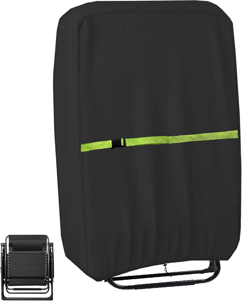 Outdoor Zero Gravity Folding Chair Cover 600D Waterproof Patio Foldable Lawn Lounger Recliner Chair Covers Patio Furniture Covers - 1 Pack 28" W x 14" D x 43" H