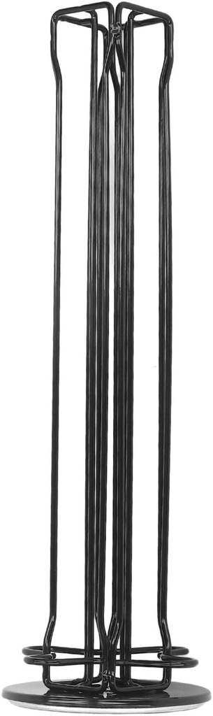 aqxreight 40 Capsule Coffee Pod Holder 360 Degree Rotating Carousel Storage Dispenser for Capsule Silver Storage with Much Ca 40 Coffee Pod HolderCoffee Carousel for (Black)