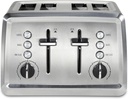 Hamilton Beach 4 Slice Toaster with Extra-Wide Slots, Bagel Setting, Toast Boost, Slide-Out Crumb Tray, Auto-Shutoff & Cancel Button, Stainless Steel (24798)
