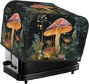 4 Slice Toaster Cover with Pocket Universal Size Toasters Dusts Covers Butterfly Mushroom Bread Machine Cover & Protection Bread Machine Protector Small Kitchen Appliance Covers