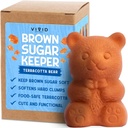 Brown Sugar Keeper - Terracotta Brown Sugar Bear to Maintain Food Moisture in Storage Container - Terra Cotta Food Saver