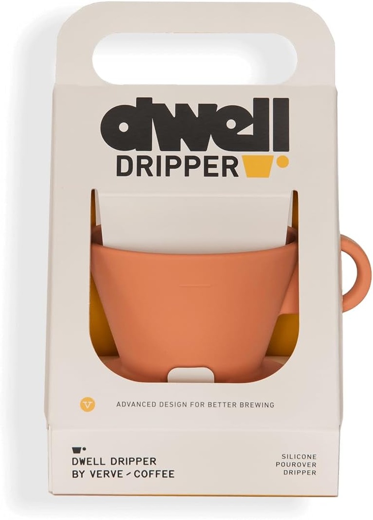 Verve Dwell Dripper Pour Over Coffee Maker Set, Non-Electric Coffee Dripper, Manual Brew Maker (Red)