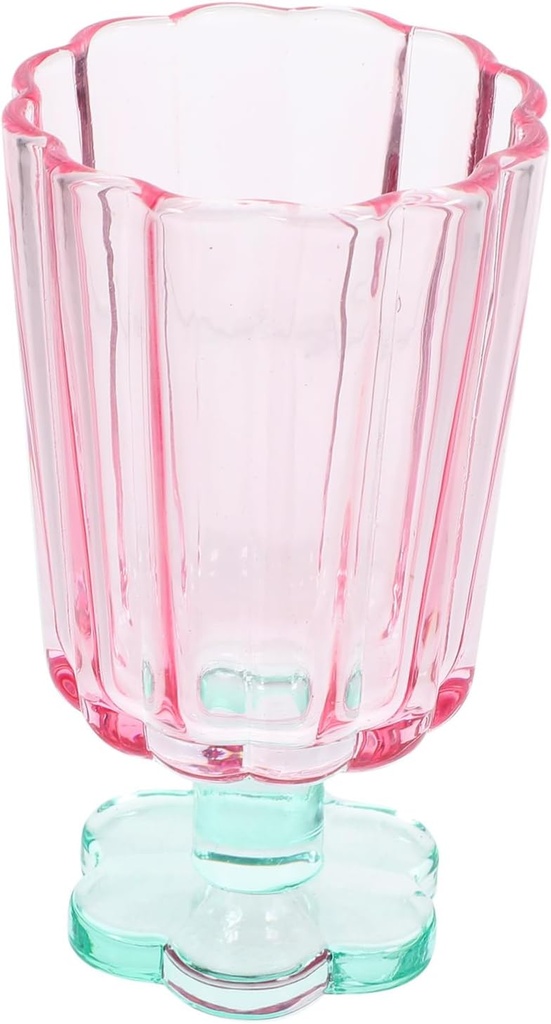 PRETYZOOM Vintage Tall Drinking Glasses Elegant Frosted Wine Goblet for Cocktails Water and Juice Retro Design for Parties and Home Use Romantic Decorative Glassware