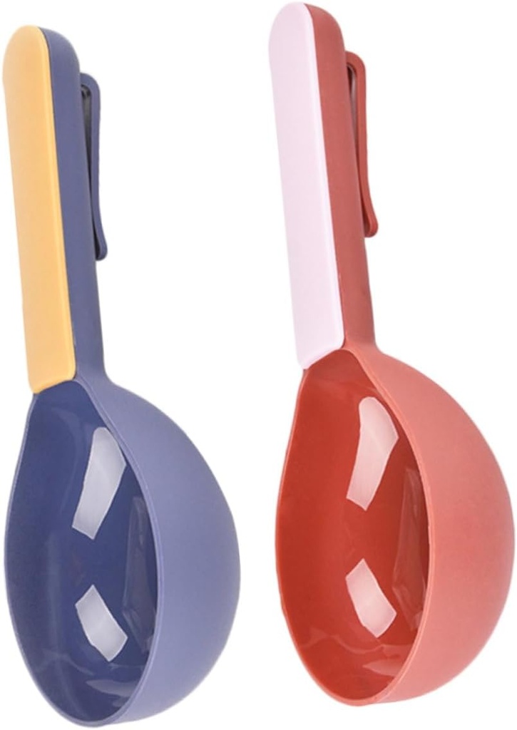 POPETPOP 2pcs Pet Food Scoops Dog and Cat Food Shovels Ergonomic Handle Multi-functional Feeders for Pet Supplies