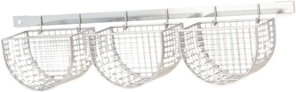 Hanging Basket,Garlic Keeper,Space Saving Kitchen Organizer Ginger Garlic Container Potato Holder for Home Restaurant Bedroom, white