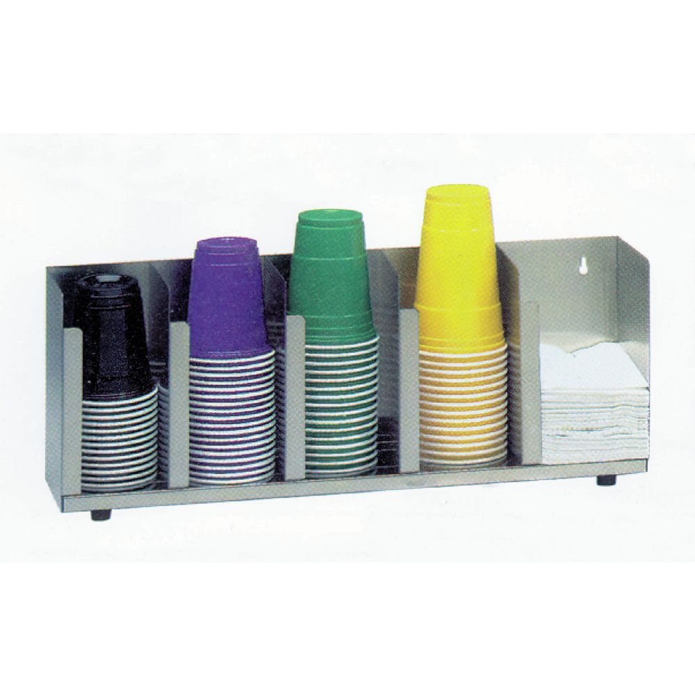 Dispense-Rite SH-1 Optional Side Straw Attachment Section for CTLD Series Dispensers, Stainless Steel, 5" H x 4-1/8" W x 5" D