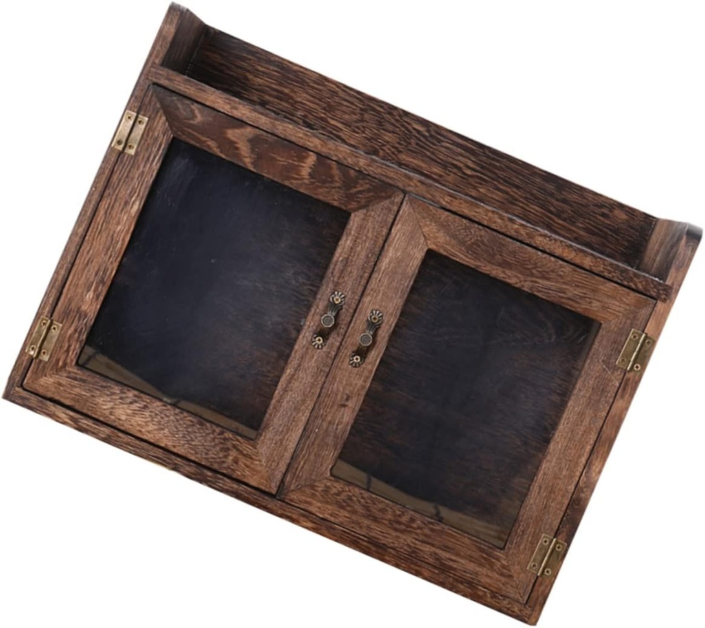 1pc Wooden Bread Box for Kitchen Storage Retro Design Natural Sundries Holder Simple Food Organizer for Home Use Capacity for Bread and Snacks