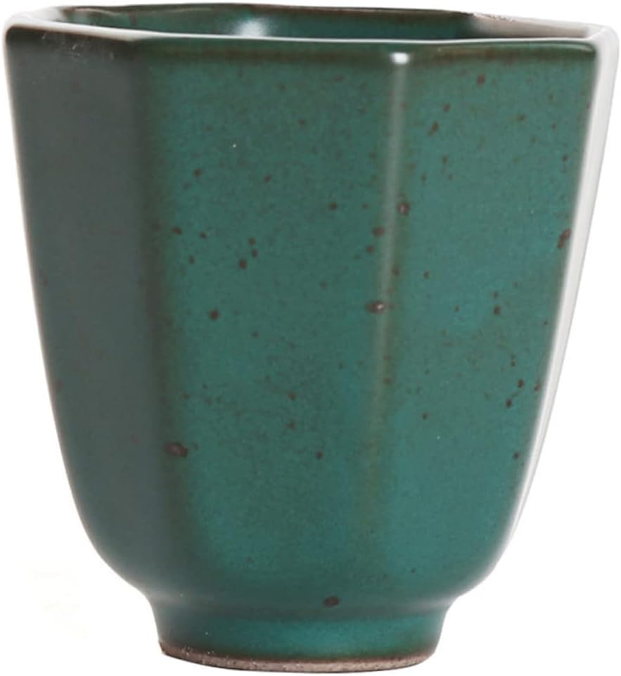 Japanese Style Vintage Tea Cup Ceramic Household Drinking Cup for Tea Sake and More Compact Design for Home Office Use Smooth Surface Easy to Store