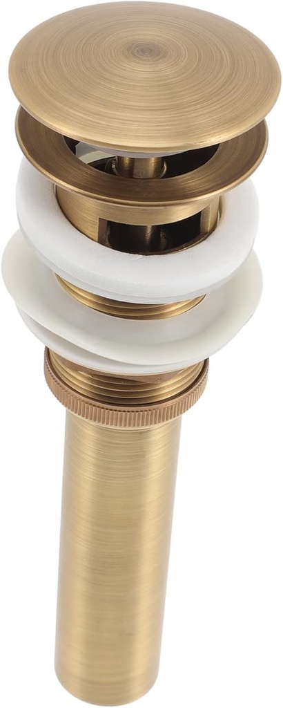 -up Sink Antique Brass Bathroom Sink Drain Stopper Overflow Construction for Wash Basin Easy to Install