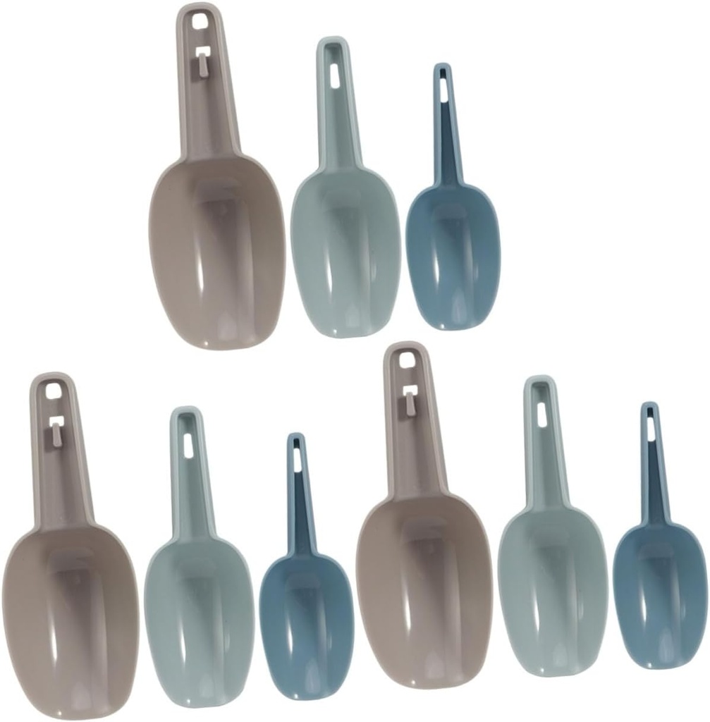 OUNONA 3sets Ice Cube Shovels Kitchen Cereal Scoop Ice Scoop Flour Spoon Assorted Shovel Sturdy Material