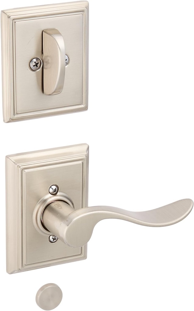Schlage Lock Company F94ACC619ADDRH Accent Lever Right Handed Dummy Interior Pack with Deadbo, Satin Nickel