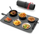 Warming Mat for Food, iTRUSOU Electric Warming Tray 99H Continuous Heat,7 Temp Settings,Patented Full-Surface Heating,°F/°C Switch,Flexible Roll-Up Food Warmers for Parties Buffet,Everyday Use