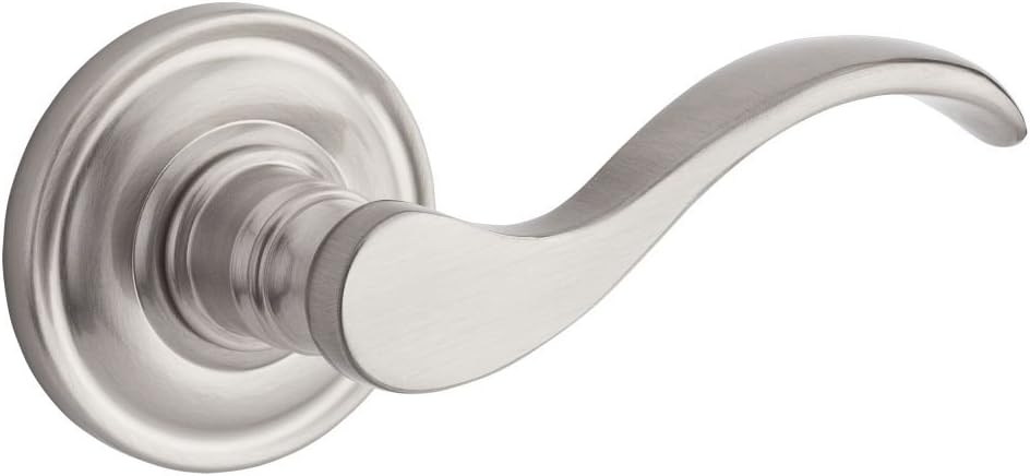 Baldwin Reserve 9BR3520-013 Traditional Curve Right-Handed Passage Lever in Satin Nickel