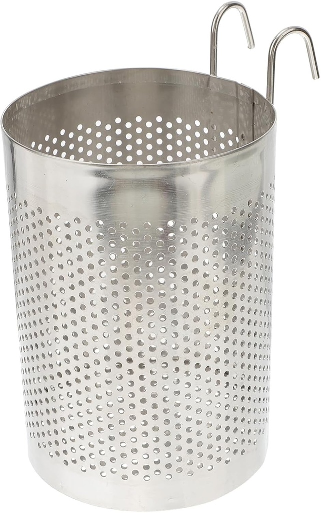 Stainless Steel Spoon Drain Basket with Handle Tableware Organizer and Hanging Cutlery Holder for Kitchen Storage Easy to Clean Multifunctional Drainage Cutlery Box