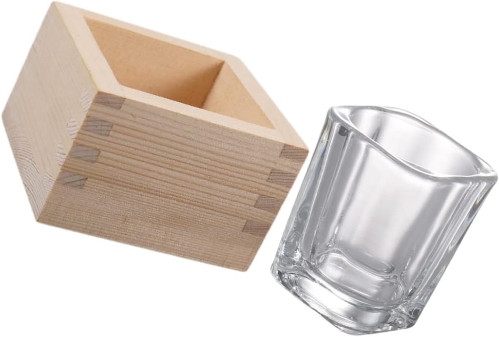 Traditional Japanese Sake Cups 4pc Glass Saki Set Boxed for Home Office Party