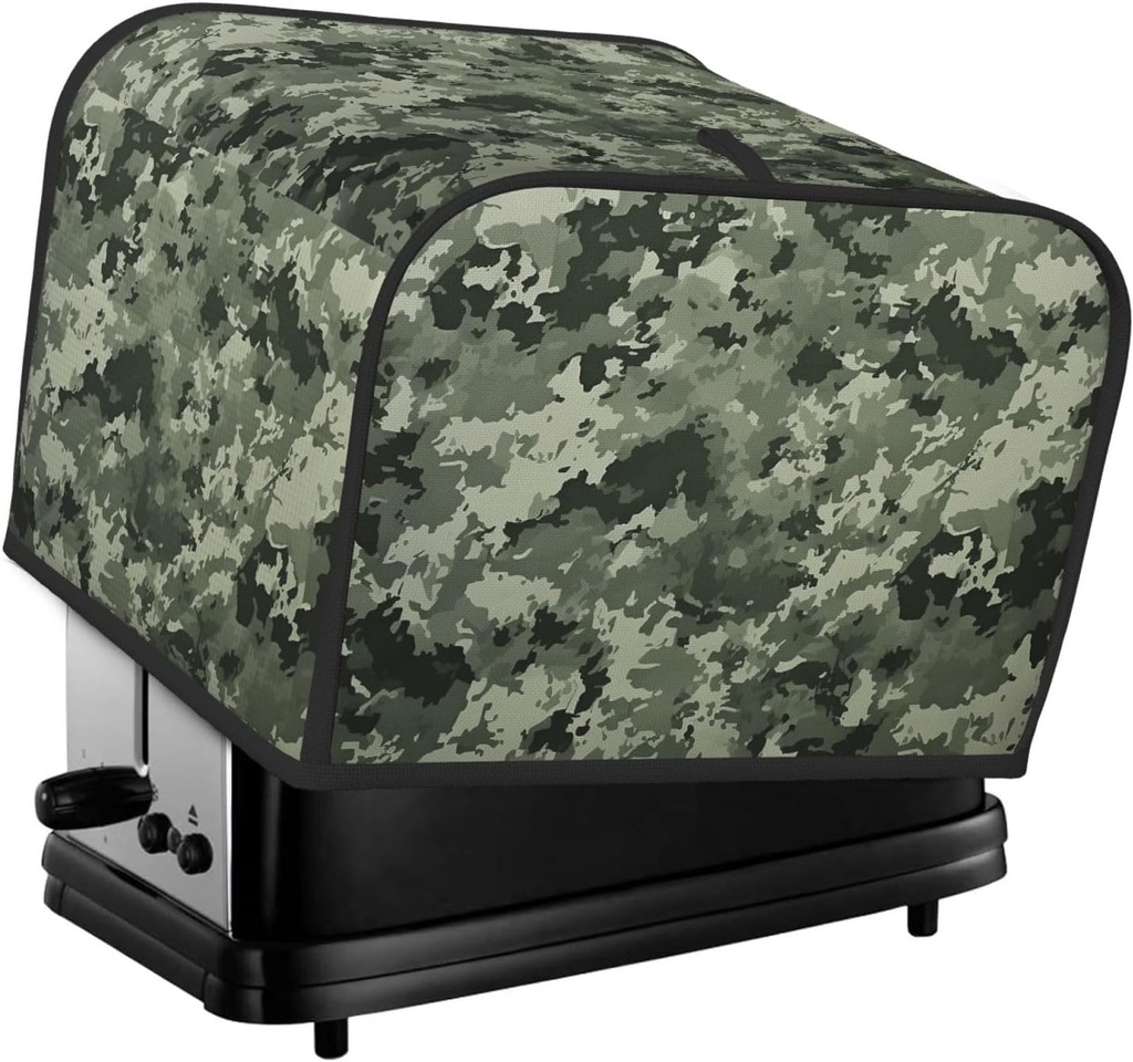 4 Slice Toaster Cover with Pocket Universal Size Toasters Dusts Covers Army Digital Camouflage Bread Machine Cover & Protection Bread Machine Protector Small Kitchen Appliance Covers