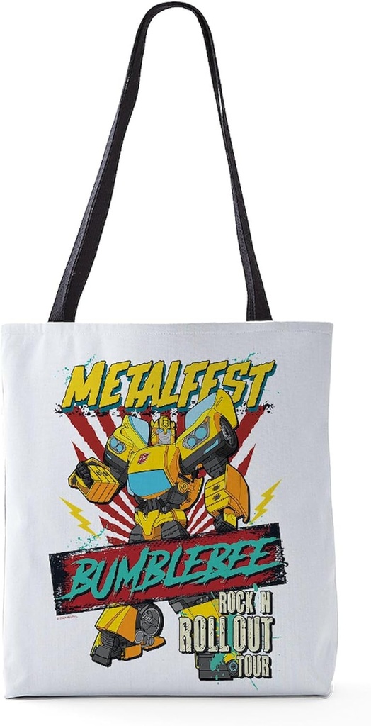 CafePress Transformers Bumblebee Metalfest 18"x18" Reusable Grocery Shopping Sling Tote Bag