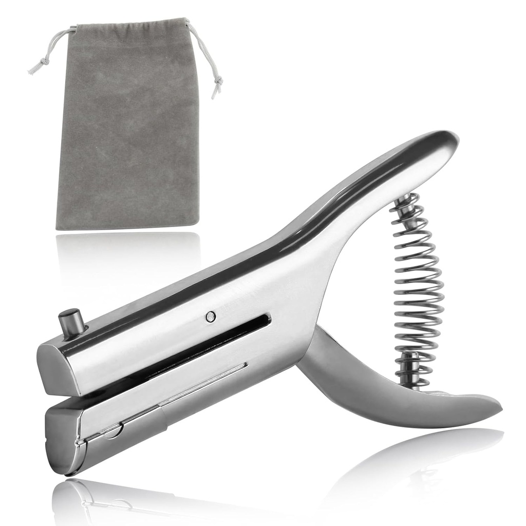 SPEEDWOX Deep Throat Heavy Duty Hand Held Single Hole Punch Single Holes Puncher Paper Punches Badge Hole Punch for Metal Long Reach Holes Punches