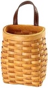 Enfudid Handmade Woven Wood Hanging Basket, Wicker Rattan Handed Storage Basket Wall Hanging Baskets Organizer Wall Decorations for Gardening Home/Garden/Wedding (15.5x12.5x9.5cm)