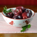 Euro Ceramica Winterfest Collection Festive 11" Ceramic Round Serving/Salad Bowl, Hand-Painted Holiday Design, Red & White