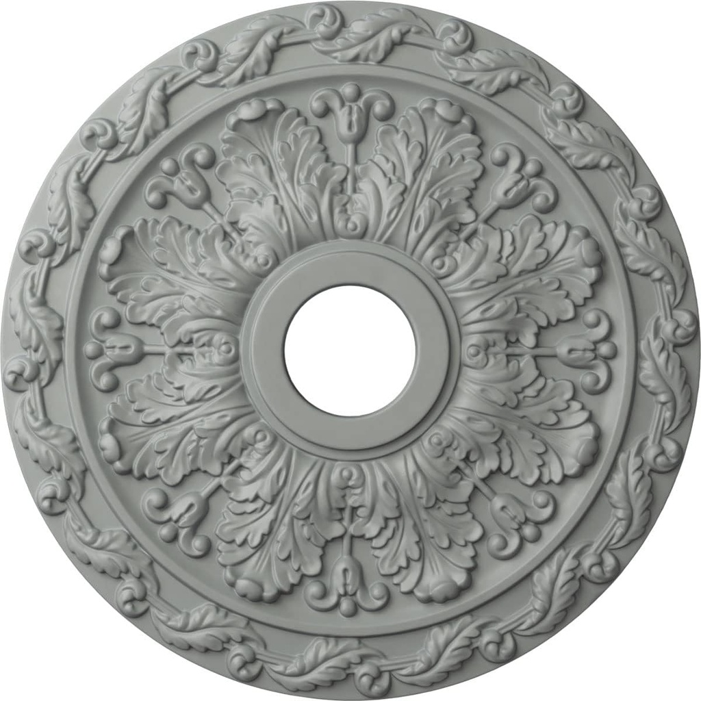 Ekena Millwork CM19SP 19 7/8-Inch OD x 3 5/8-Inch ID x 1 1/4-Inch P Spring Leaf Ceiling Medallion