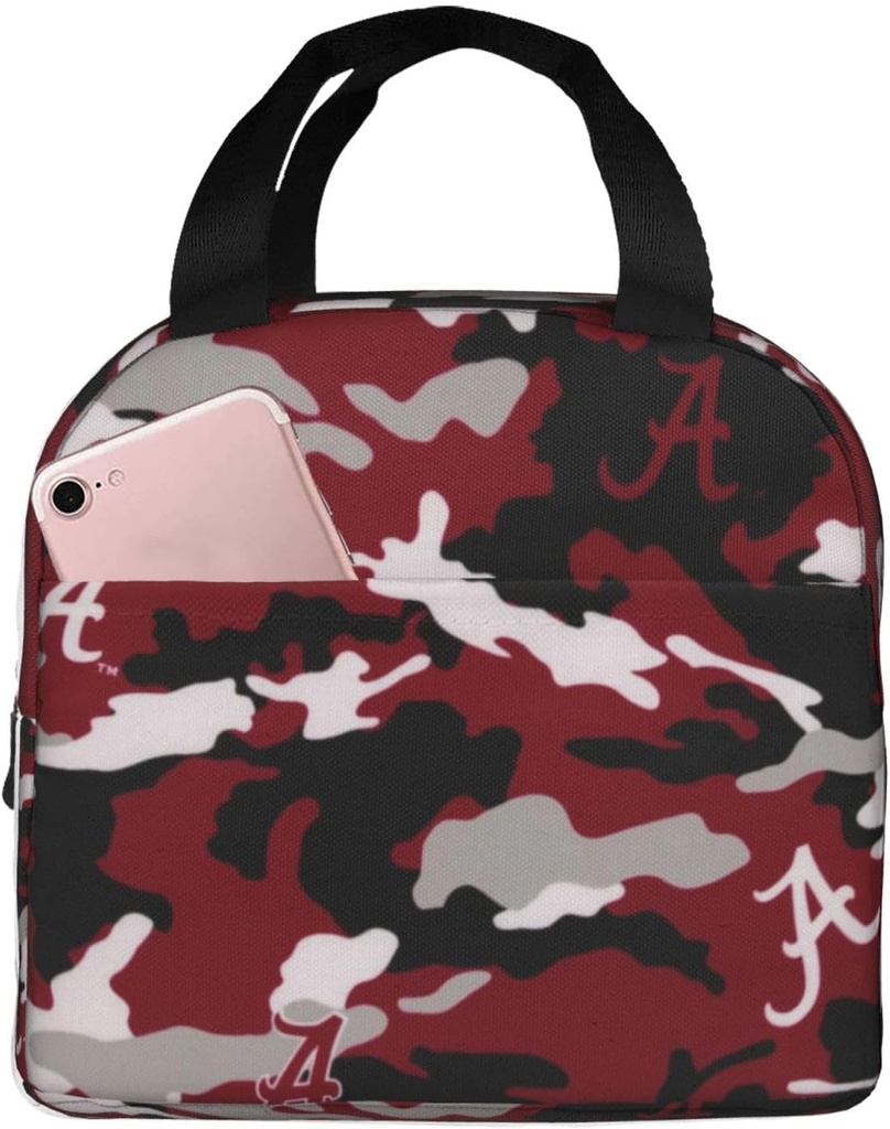 Alabama Camouflage Lunch Bag-Reusable Insulated Thermal Lunch Box-Portable Tote Bag Cooler Picnic Bag for Men Women