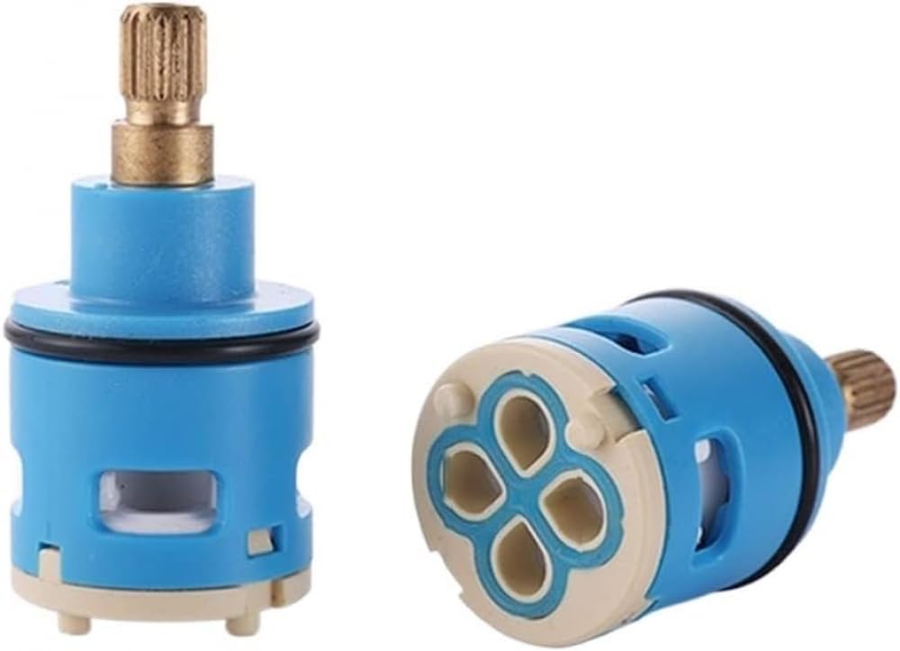 Faucet Fittings Mix Tap Inner Cartridge Replacement, Spare Valves Cartridges, Ceramic Tap Cartridge Replacement Ceramic Disc Cartridge Faucet Valve for Bathroom Faucet