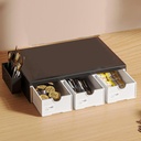 Black, Coffee Pod Storage, Three Drawers Design Coffee Pod Organizer, Coffee Capsule Holder, Coffee Capsule Organize Drawer,Coffee Maker Holder Organizer