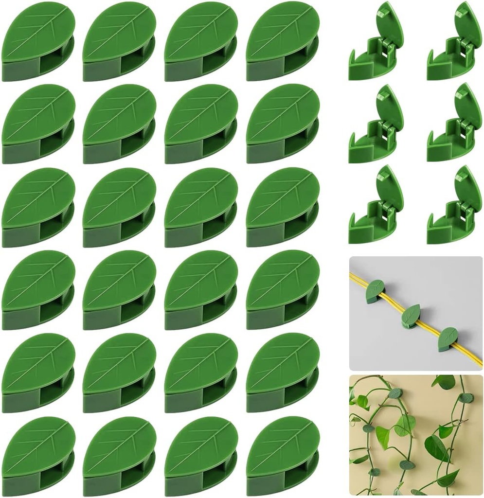 QRWT 30 Pieces Plant Climbing Wall Fixture Clips Self-Adhesive Plant Fixer Invisible Wall Vines Fixing Clips Hook Plant Vine Traction Cable Wire Fixing