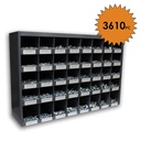 Titan Industrial Supply- 3,610 pcs Grade 5 Coarse Hardware Assortment Kit with Hex Cap Screws, Hex Nuts, Washers, & Durham 40 Hole Metal Bin