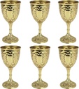 Design Toscano The King's Royal Chalice Cup, 6 Inch, Set of Six, Embossed Brass,