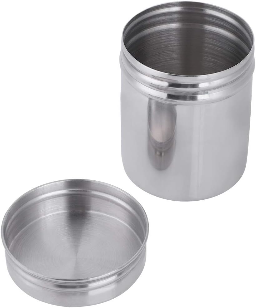 Yosoo Health Gear Stainless Steel Sealed Storage Jar, Double Seals Containers, Portable Airtight Kitchen Food Storage Container, Mini Metal Tins for Kitchen Counter, Tea, Sugar, Coffee
