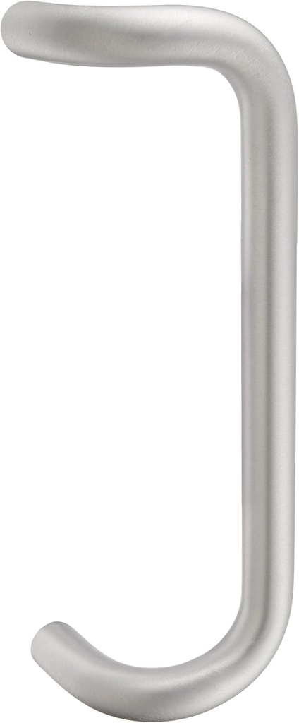 Rockwood BF158.28 Aluminum 90-Degree Offset Door Pull, 1" Diameter x 12" Center-to-Center, Through Bolt Mounting for 1-3/4" Door, Clear Anodized Finish