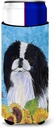 Japanese Chin in Summer Flowers Ultra Beverage Insulators for slim cans
