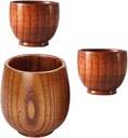VOSAREA Wooden Sake Cup Large Cup Small Sake Reusable Drinking Mug for Home Restaurant Use Elegant Design Heat Insulation Eco-friendly Material