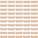 Cabilock 50pcs Disposable Kraft Shape Food Containers Leakproof Oil Snack Trays for French Fries Popcorn and Snacks for Parties and Picnics