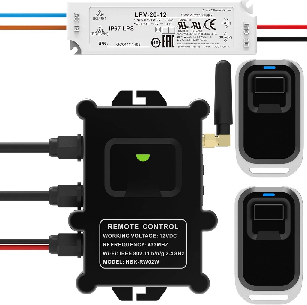 UHPPOTE Gate Door WiFi & RF Wireless Remote Control Switch Outdoor IP-65 Waterproof