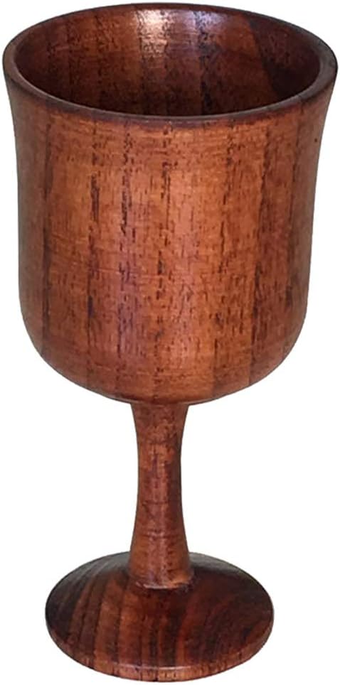 Wooden Wine Goblet Classical Wine Stem- Cup Creative Sturdy Wine Goblet Stemware for Home Bar Party ¼ˆ Brown ¼‰