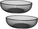 Zerodeko 2pcs Iron Wire Fruit Bowl Modern Wire Storage Baskets Fruit Basket for Kitchen