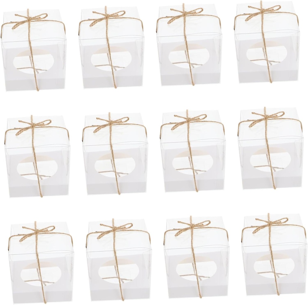 Blue Pet Paper Material Cupcake Boxes 12 Pack Cake Carriers Cake Boxes Wedding Favor