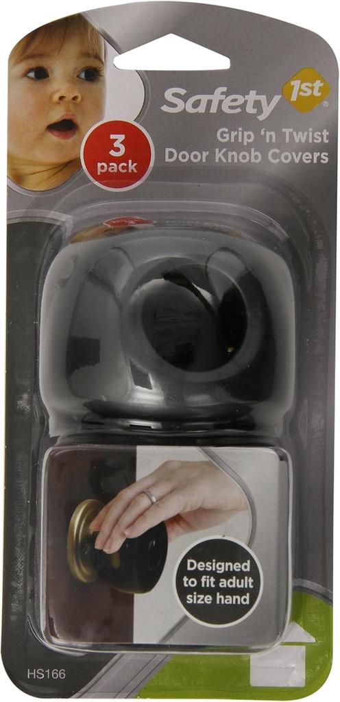 Safety 1st Grip N' Twist Door Knob Covers, Decor, 3-Count