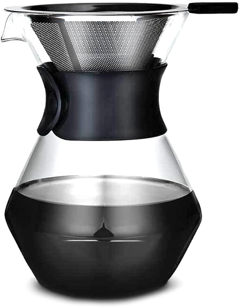 HASMI Coffee Kettle Coffee Kettle 400Ml Glass Coffee Pot Dripper Moka Tea Maker Percolator Barista Tools Espresso Manual Kettle Perfect for Coffee Lover Coffee Maker