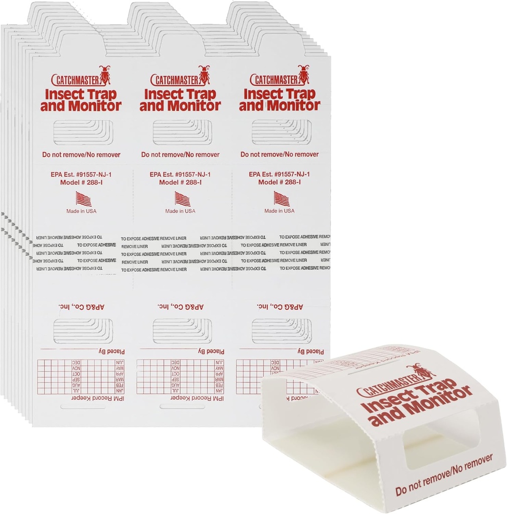 Catchmaster Spider & Insect Glue Traps 30-Pk (10 Sheets), Adhesive Cockroach Killer Glue Boards, Spider Traps, Cricket Sticky Trap, Indoor Roach Trap for Home, Garage & Shed, Pest Control for Home