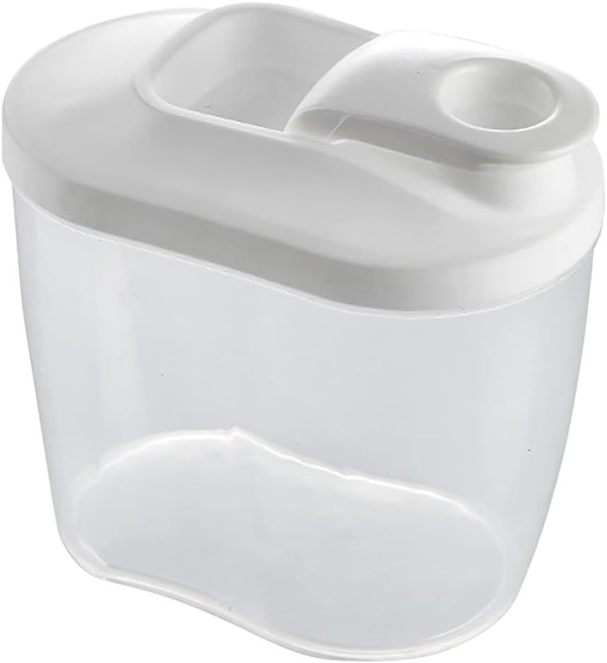 Airtight Cereal Storage Containers Set with Flip-Top Lids, Plastic Food Dispenser for Pantry and Kitchen Organization, Clear Design (One Size)(Clear)
