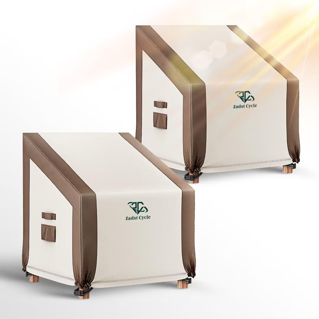 Chair Cover, Outdoor Lawn Chair Covers Waterproof, Patio Furniture Deck Chair Covers for Adirondack Chairs, 2 Pack, 29W x 30D x 36H