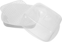 FAVOMOTO Microwave Steamer Bowl White Food Steamer for Vegetables Meat Fish Cooking Kitchen Steaming Friendly Practical