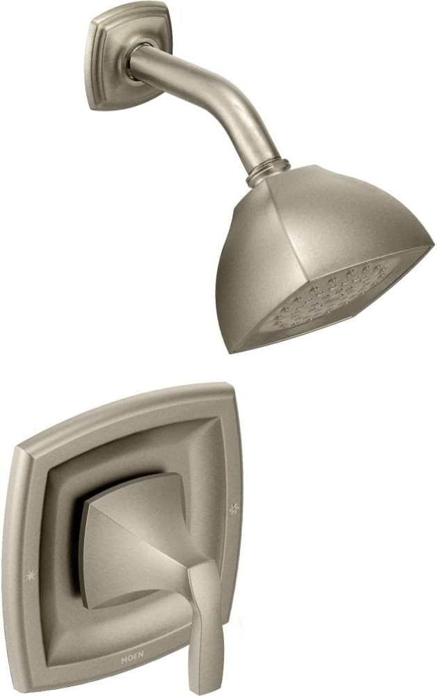 Moen Voss Brushed Nickel Posi-Temp Pressure Balancing Eco-Performance Shower Trim Kit, Valve Required, T2692EPBN