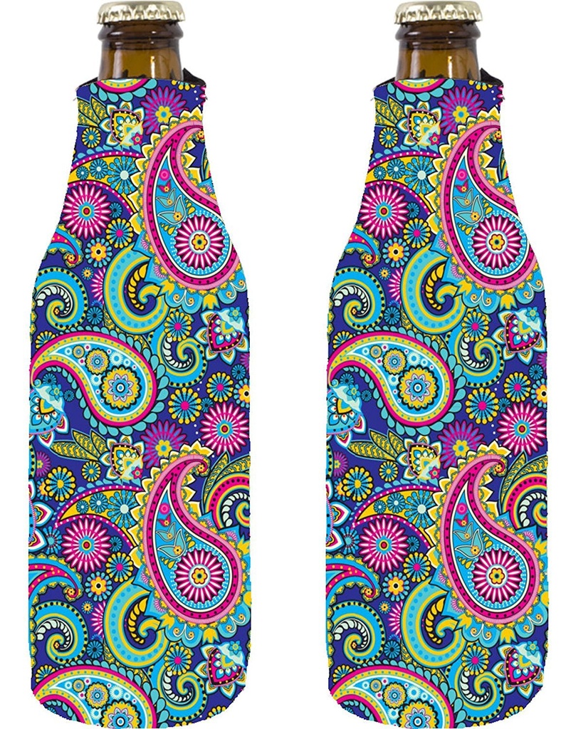 Paisley Pattern Beer Bottle Coolie 2 Pack
