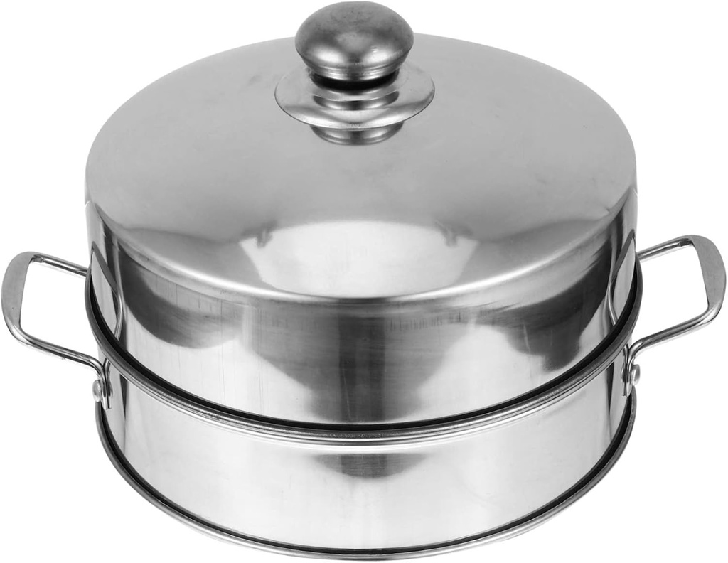 Stainless Steel Steamer Baskets Set 24cm Large Pot Strainer Lid Multi-functional Food Steamer Cookware